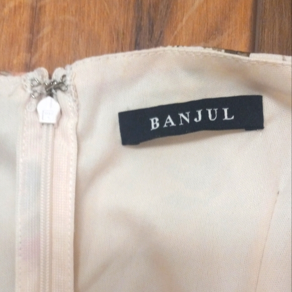 Romantic Floral Sweetheart Puff Sleeve Bodycon Mini Dress Medium Valentines NWOT - Picture 9 of 16